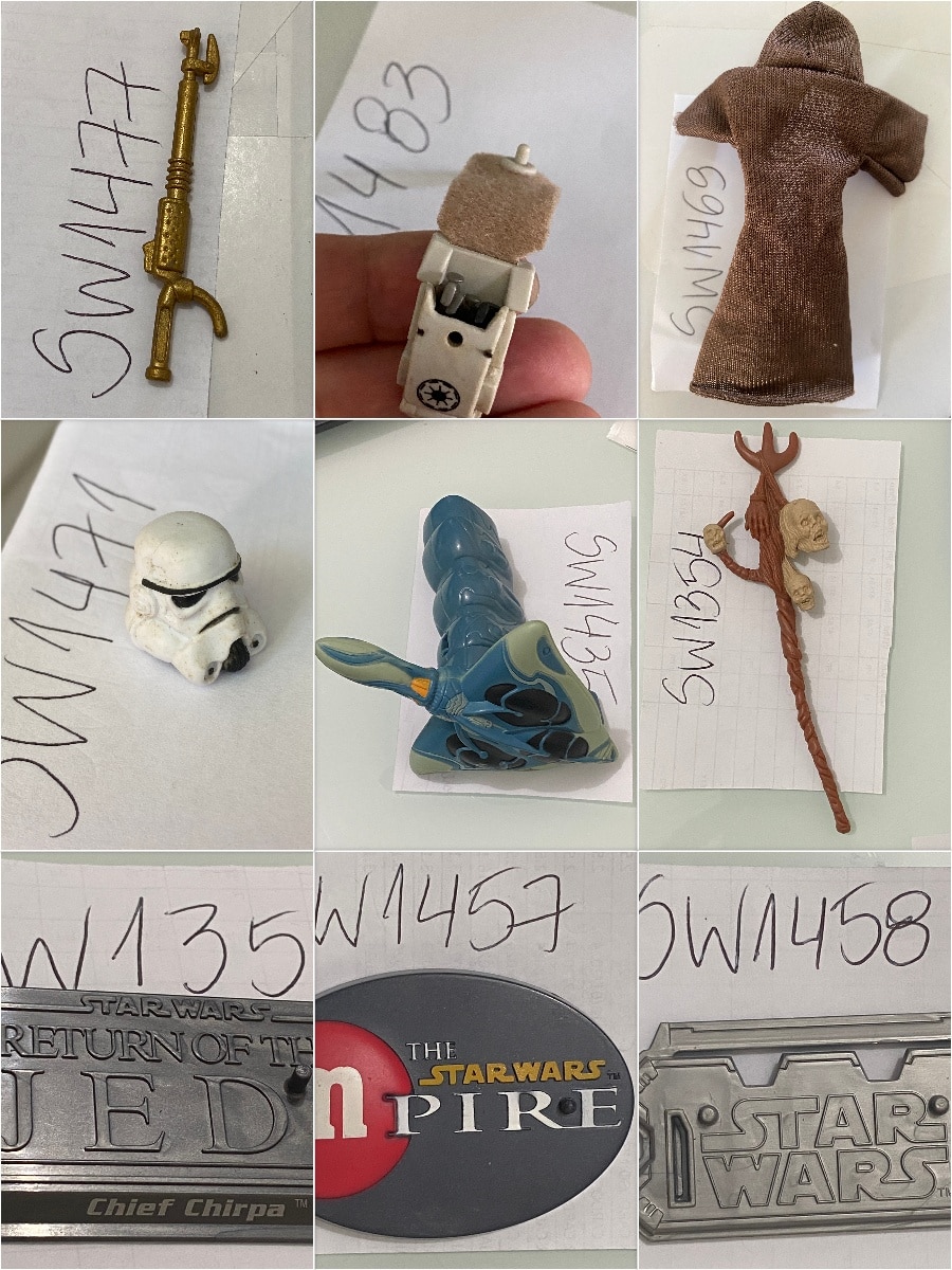 | Casa do Colecionador Star Wars para Revendedor -Linhas Diversas | 47 Itens Avulsos | Hasbro/Kenner/Galoob | 1980-2020