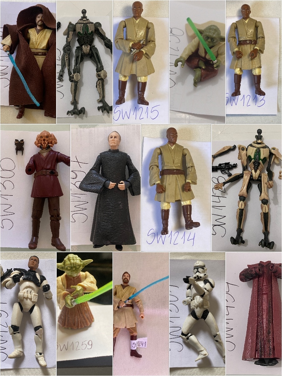 | Casa do Colecionador Star Wars para Revendedor - Revenge of the Sith + Power of the Jedi | 45 Itens Avulsos | Hasbro/Kenner 2000–2005