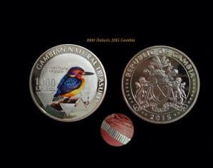 1000 Dalasis 2015 FC Gambia Sku 0127