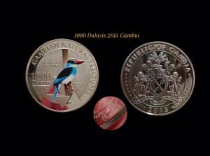 1000 Dalasis 2015 FC Gambia Sku 0128
