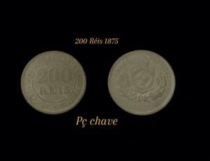 200 Réis 1875 pç chave/escassa Sku 2231