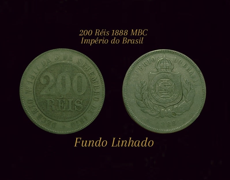 | Casa do Colecionador 200 Réis 1888 MBC Sku 0091