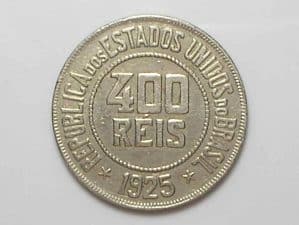400 Réis - 1925 / Soberba - Peça pra coleção / Cupro e nIquel