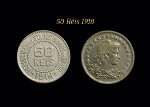 50 Réis 1918 Sku  0126