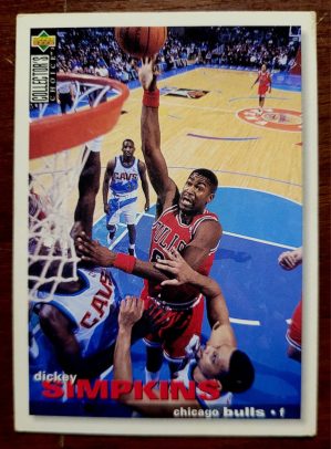 Card Basquete - Upper Deck Collector's Choice 1995 - Chicago Bulls - Dickey Simpkins