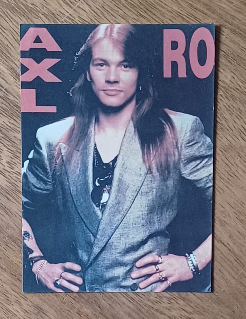 | Casa do Colecionador Cartão tipo postal Axl Rose tamanho 15 X 10.
