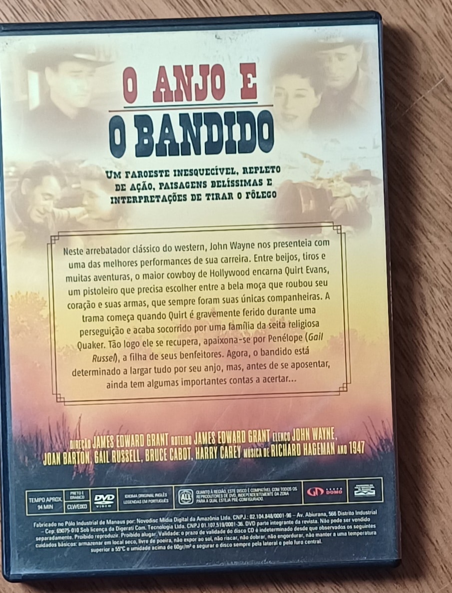 | Casa do Colecionador Dvd Clássicos do Western O Anjo e o demonio com John Wayne