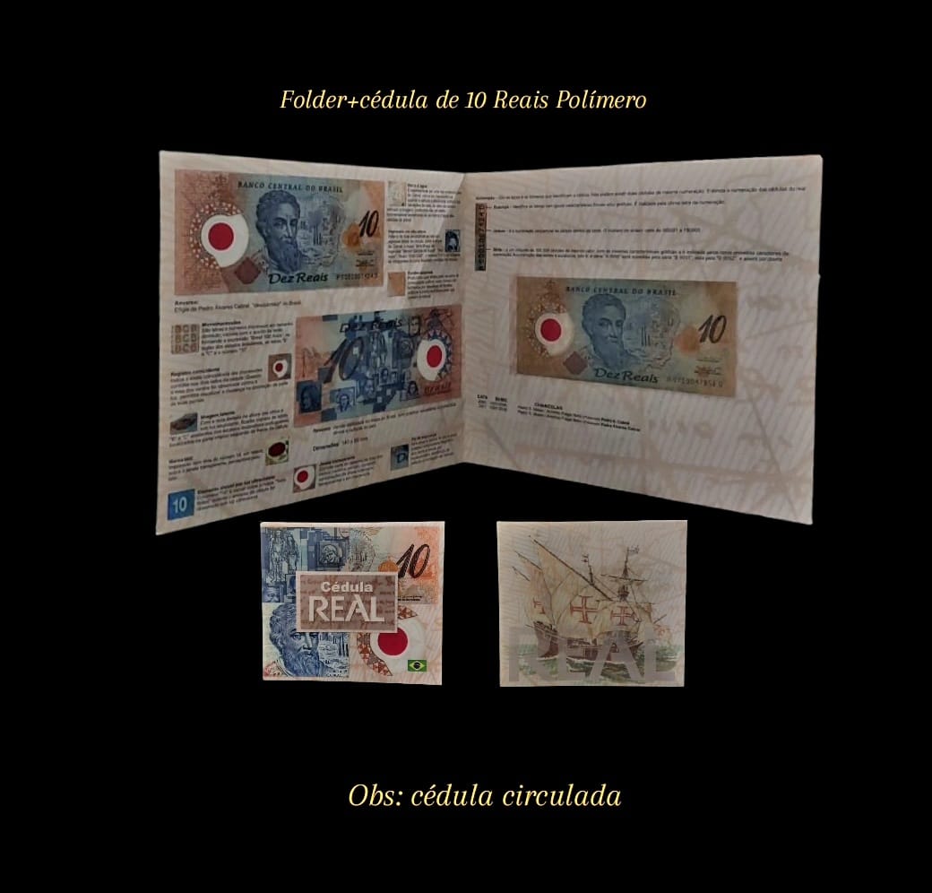 | Casa do Colecionador Folder+cédula de 10 Reais Polímero Sku 0130
