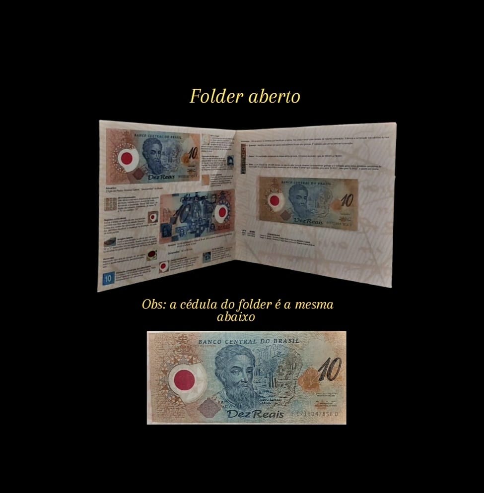 | Casa do Colecionador Folder+cédula de 10 Reais Polímero Sku 0130