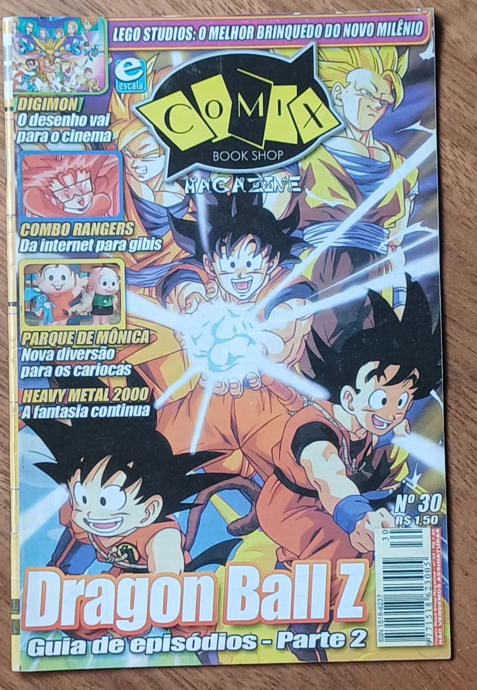| Casa do Colecionador Lg20. Revista Comix book shop 30 Escala. Dragon Ball Z Digimon.