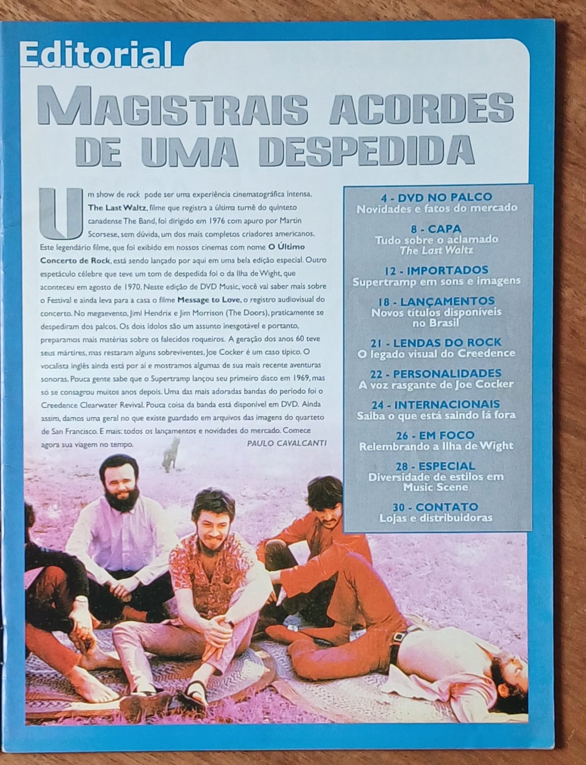 | Casa do Colecionador Lg27. Revista DVD music 24 ed NBO 2002. The last waltz Creedence.