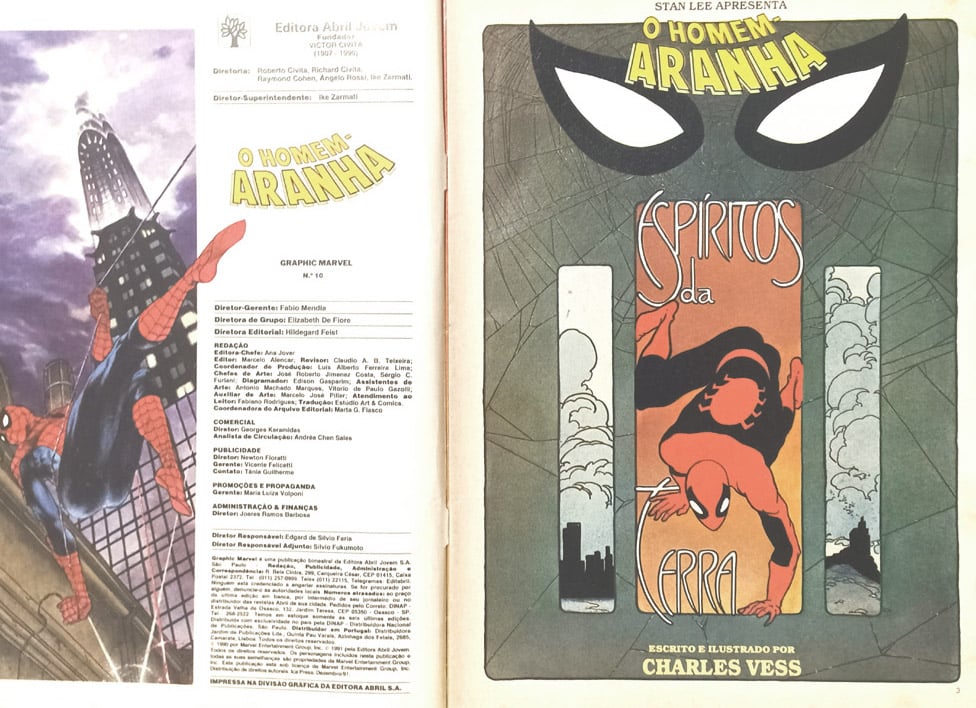 | Casa do Colecionador O Homem-Aranha: Espíritos da Terra. Graphic Marvel n° 10. Abril – 1991