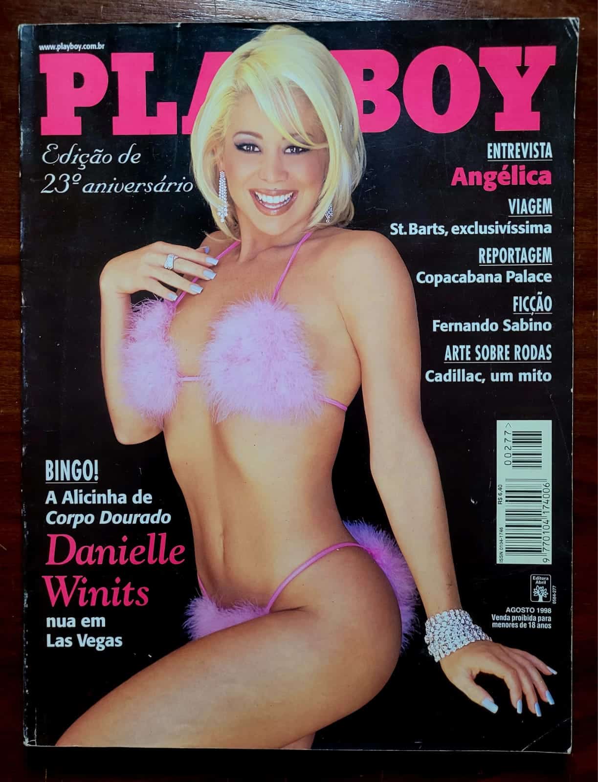 | Casa do Colecionador Playboy Nº 277 | Agosto/1998 | Danielle Winits | Edição de 23º Aniversário | Capa por J.R. Duran | Com Pôster