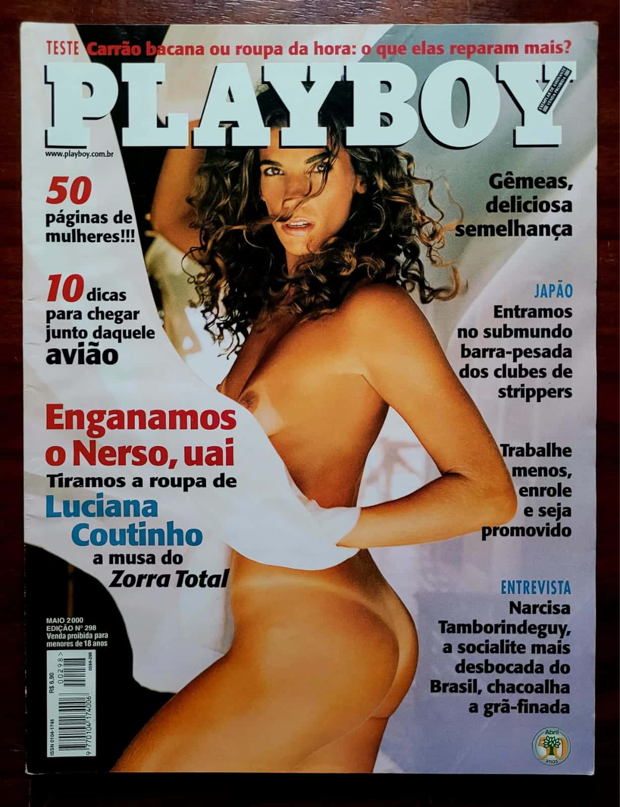 | Casa do Colecionador Playboy Nº 298 | Maio de 2000 | Luciana Coutinho | Musa do Zorra Total | Exemplar de Assinante com Pôster