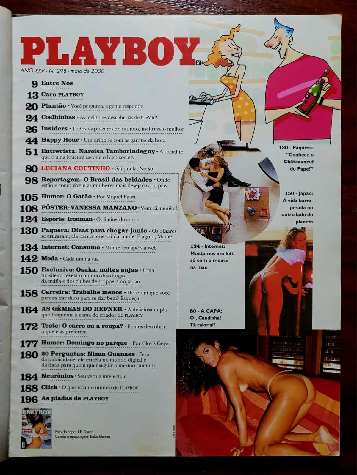 | Casa do Colecionador Playboy Nº 298 | Maio de 2000 | Luciana Coutinho | Musa do Zorra Total | Exemplar de Assinante com Pôster