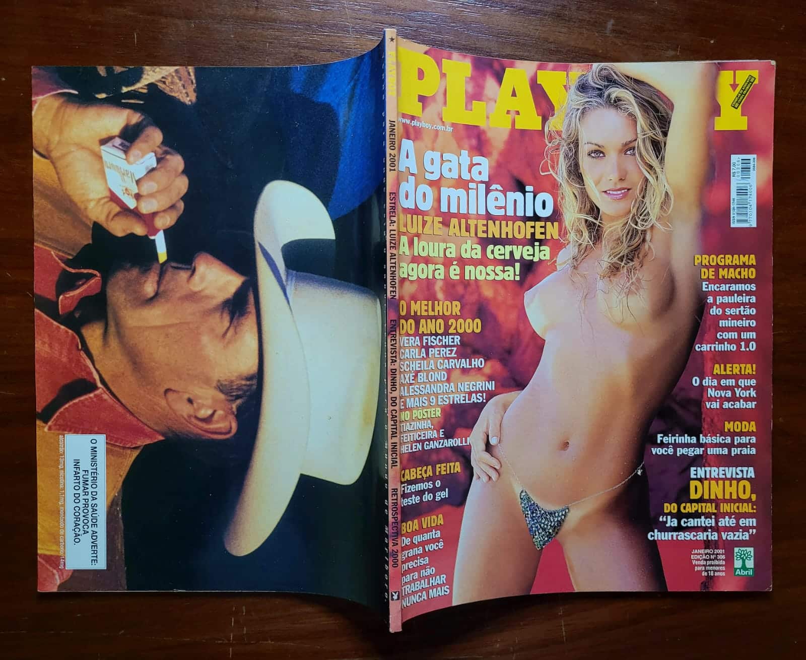| Casa do Colecionador Playboy Nº 306 | Janeiro/2001 | Luize Altenhofen | Exemplar de Assinante | Pôster Tiazinha, Feiticeira e Helen Ganzarolli