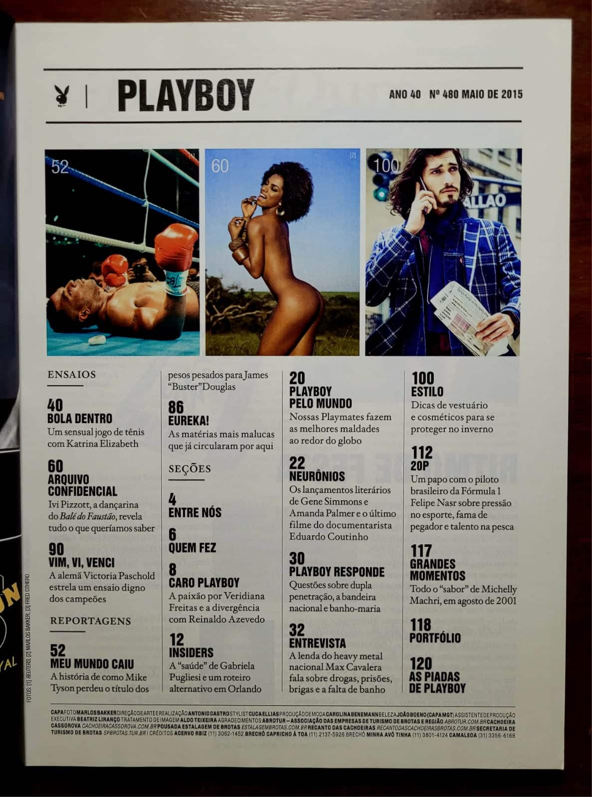 | Casa do Colecionador Playboy Nº 480 | Maio/2015 | Ivi Pizzott | Capa Variante Especial 40 Anos | Exemplar de Assinante com Sobrecapa "Homem"