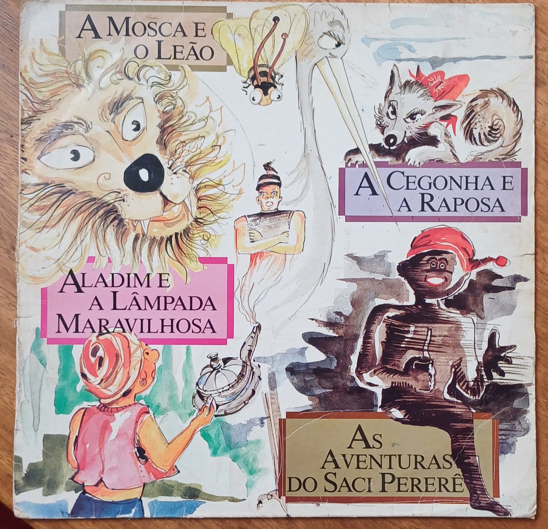| Casa do Colecionador Só a capa do vinil lp Historinhas A mosca e o leão Aladim
