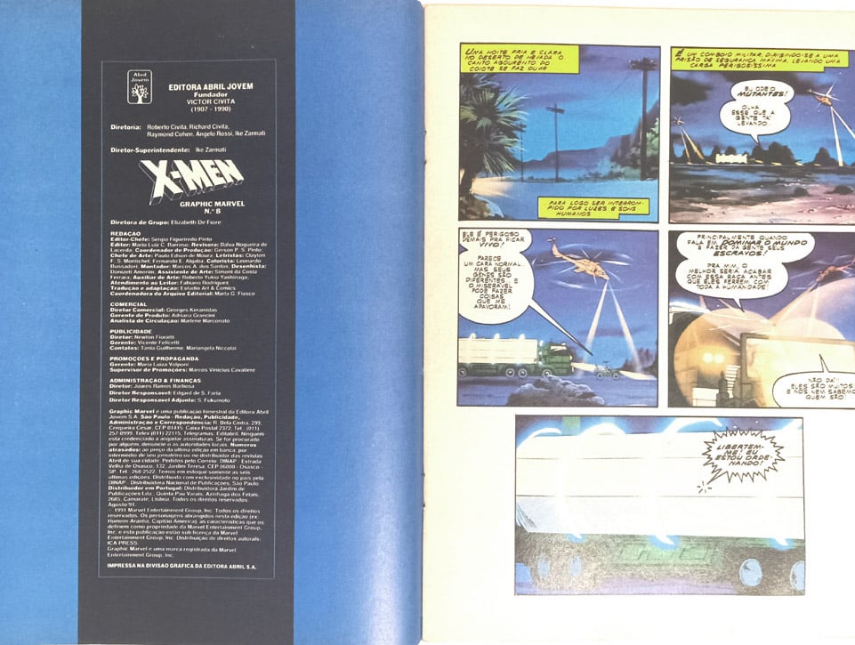 | Casa do Colecionador X-Men: Desenho Animado. Graphic Marvel n° 8. Abril – 1991.