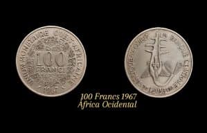 100 Francs 1967 África Ocidental Sku 0178