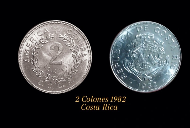 | Casa do Colecionador 2 Colones 1982 Costa Rica Sku 0207