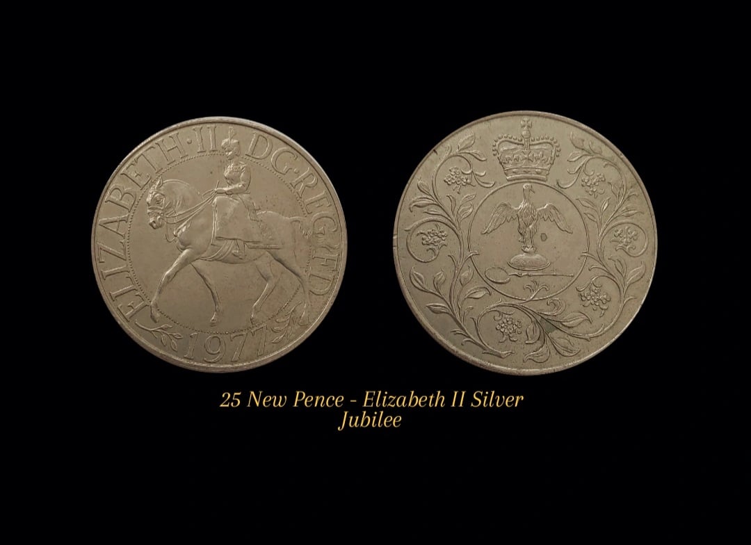 | Casa do Colecionador 25 New Pence 1977 Reino Unido Sku 0161