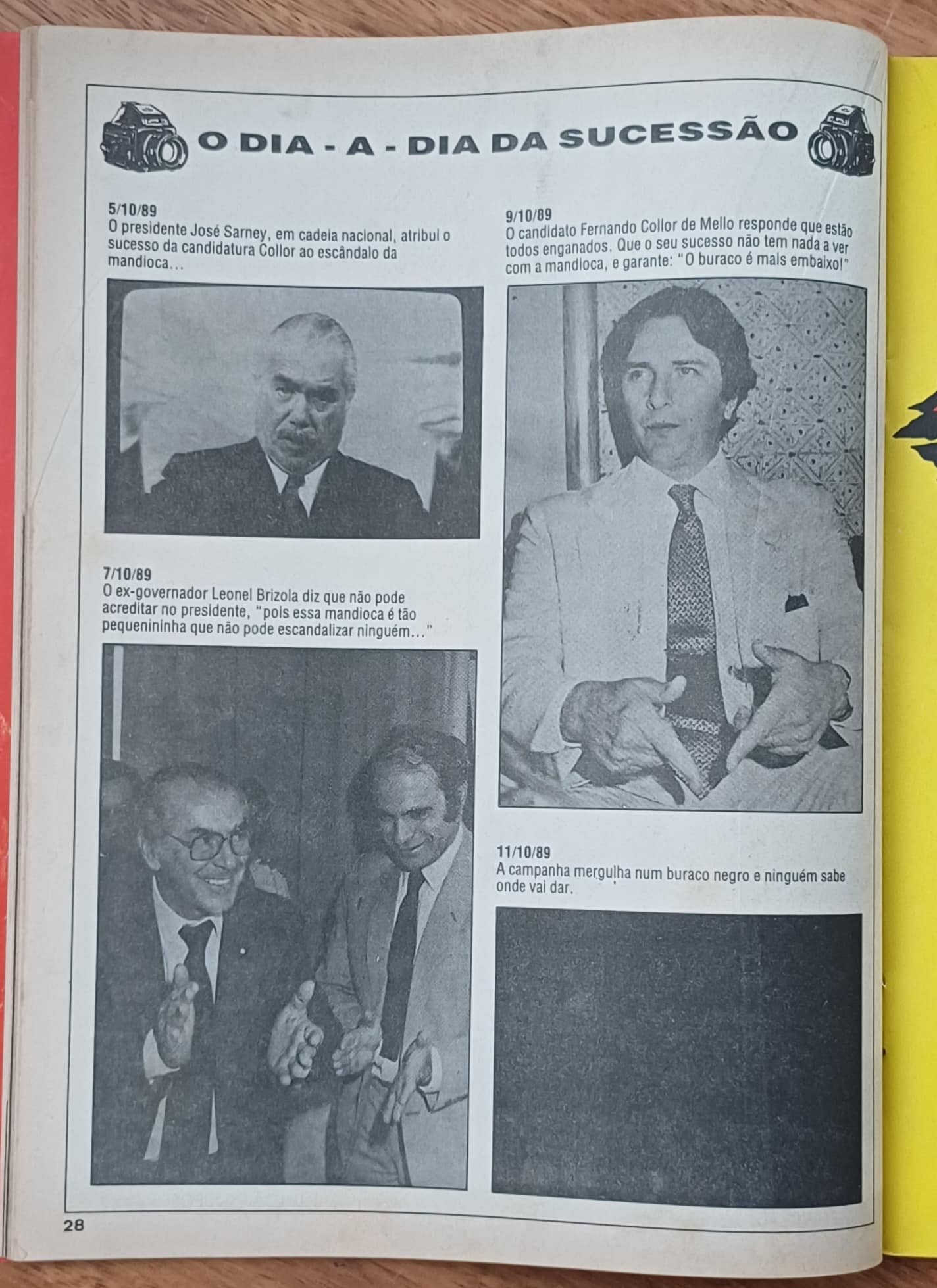 | Casa do Colecionador 28gr. Revista Casseta 24 Toviassu 1989. Eleições agora vale tudo.