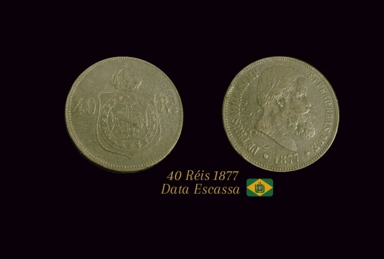 | Casa do Colecionador 40 Réis 1877 Escassa Sku 1617