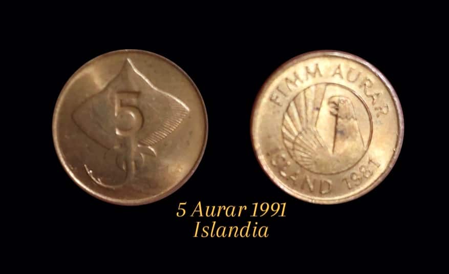 | Casa do Colecionador 5 Aurar 1991 Islândia Sku 0206
