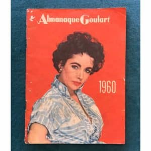Almanaque De Farmacia – Almanaque Goulart – 1960 - Elizabeth Taylor