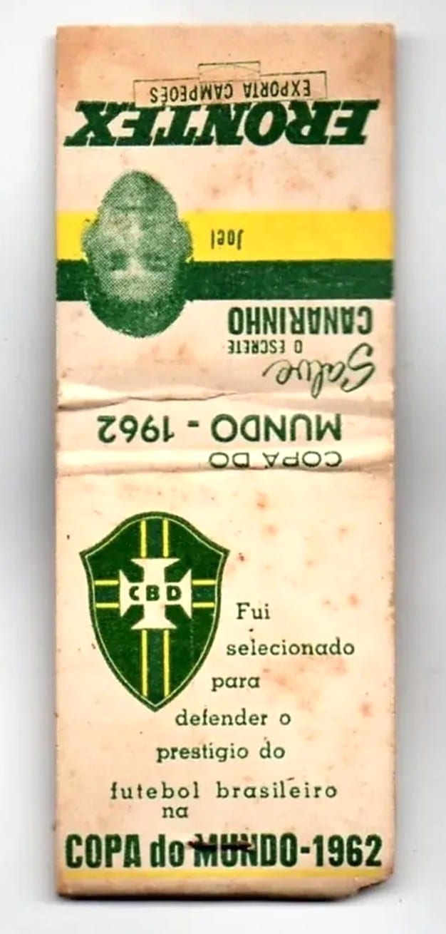 | Casa do Colecionador Caixa De Fosforos Erontex Copa Mundo 1962 - Joel