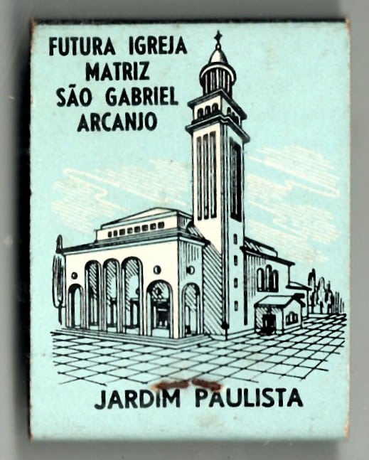 | Casa do Colecionador Caixa De Fosforos – Futura Igreja Matriz da São Gabriel – São Paulo ( SP ) – Anos 50