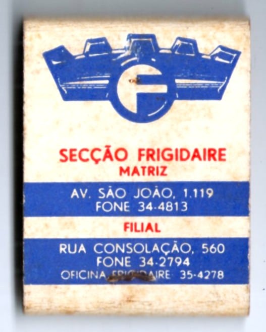 | Casa do Colecionador Caixa De Fosforos – General Motors - Frigidaire – Anos 50