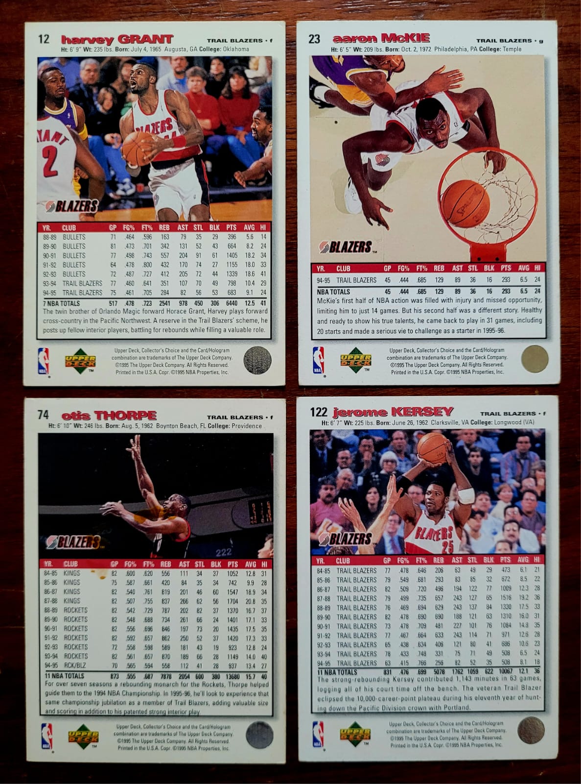 | Casa do Colecionador Card Basquete - Upper Deck Collector's Choice 1995 - Portland Trail Blazers