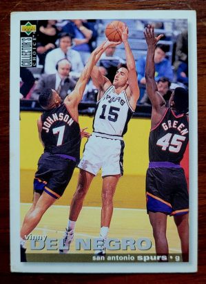 Card Basquete - Upper Deck Collector's Choice 1995 - San Antonio Spurs - Vinny Del Negro