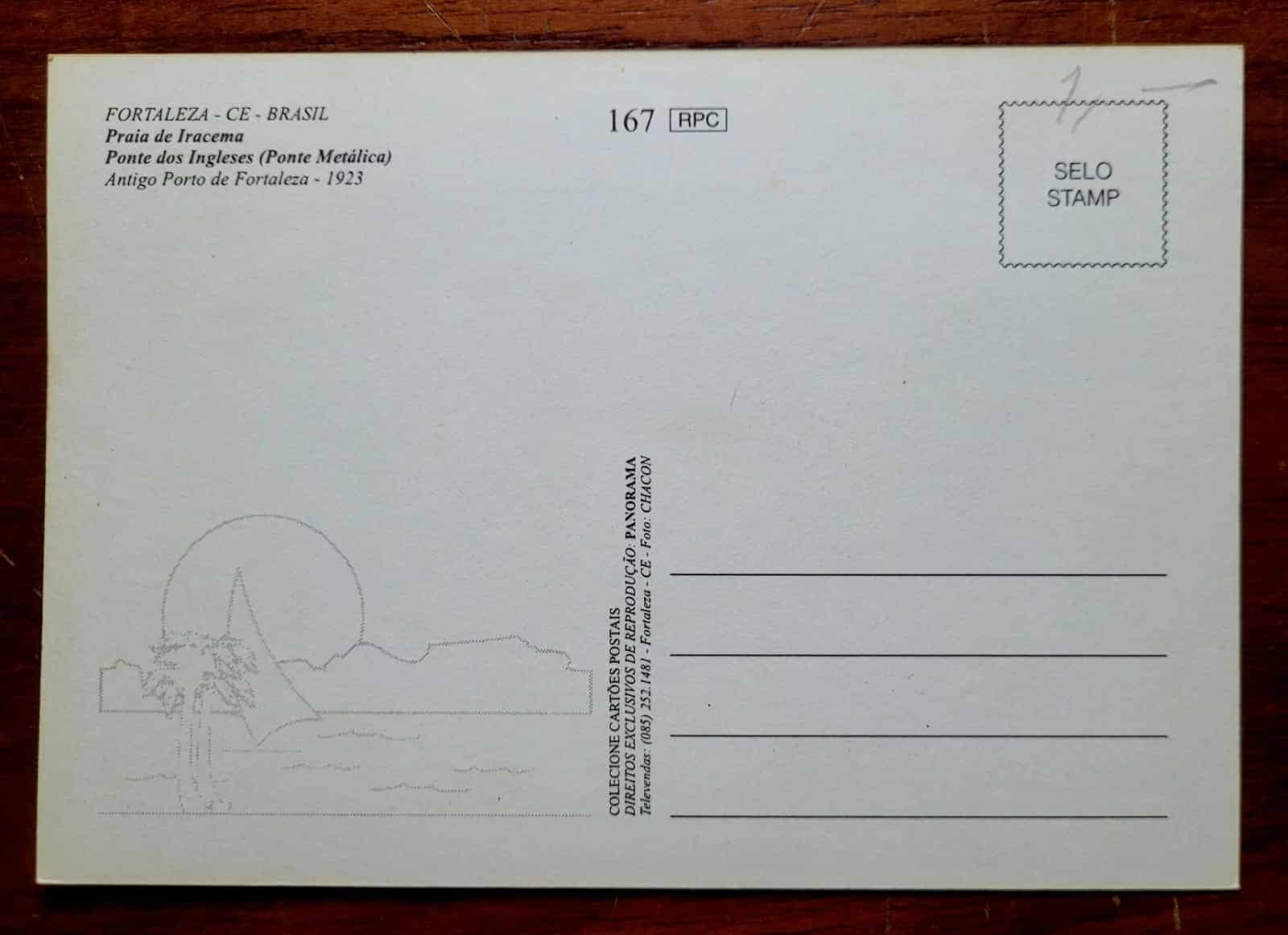 | Casa do Colecionador Cartão Postal - Ceará (Fortaleza) Ponte Metálica Praia de Iracema
