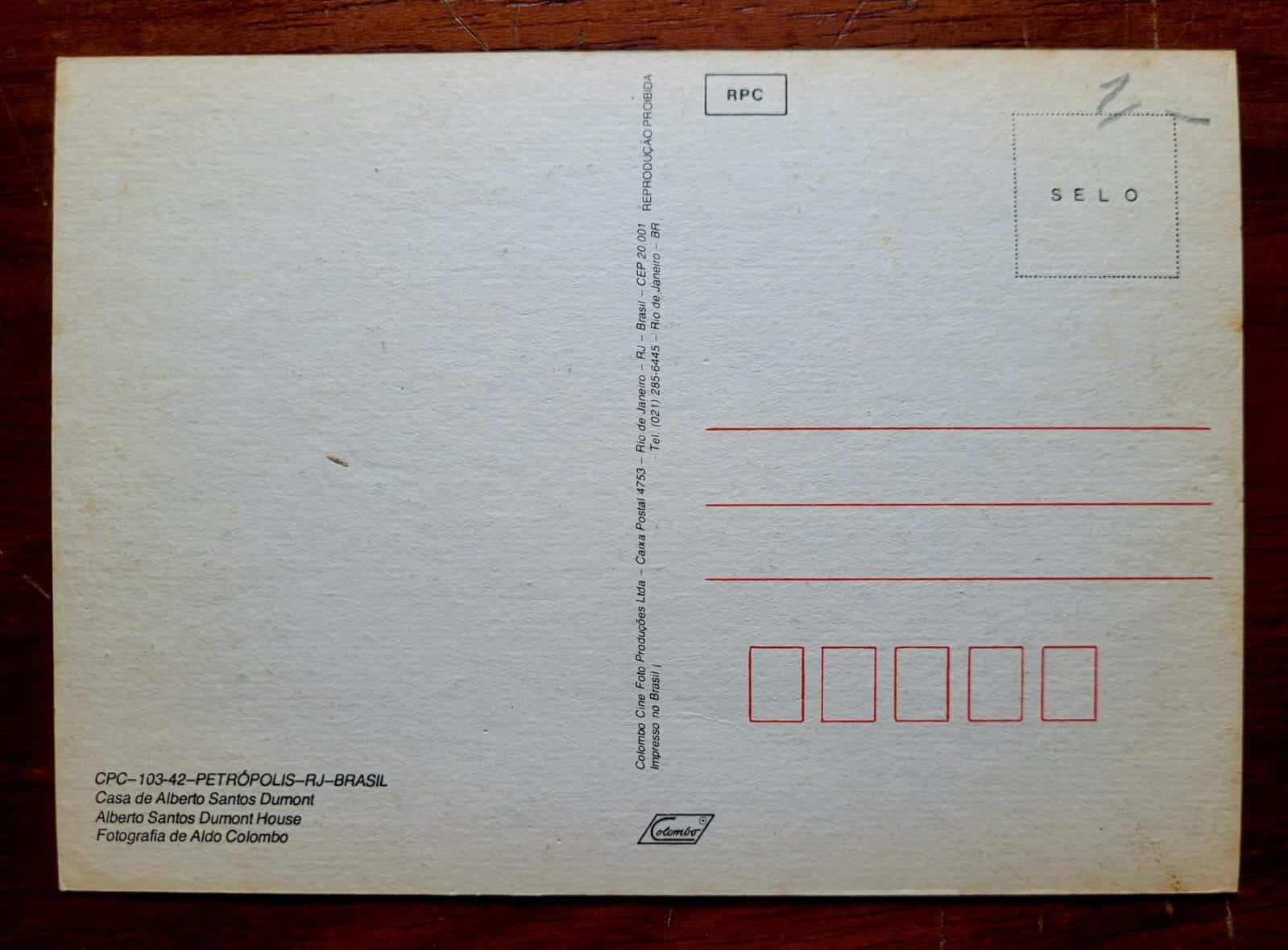 | Casa do Colecionador Cartão Postal - Rio de Janeiro (Petrópolis) Casa de Alberto Santos Dumont