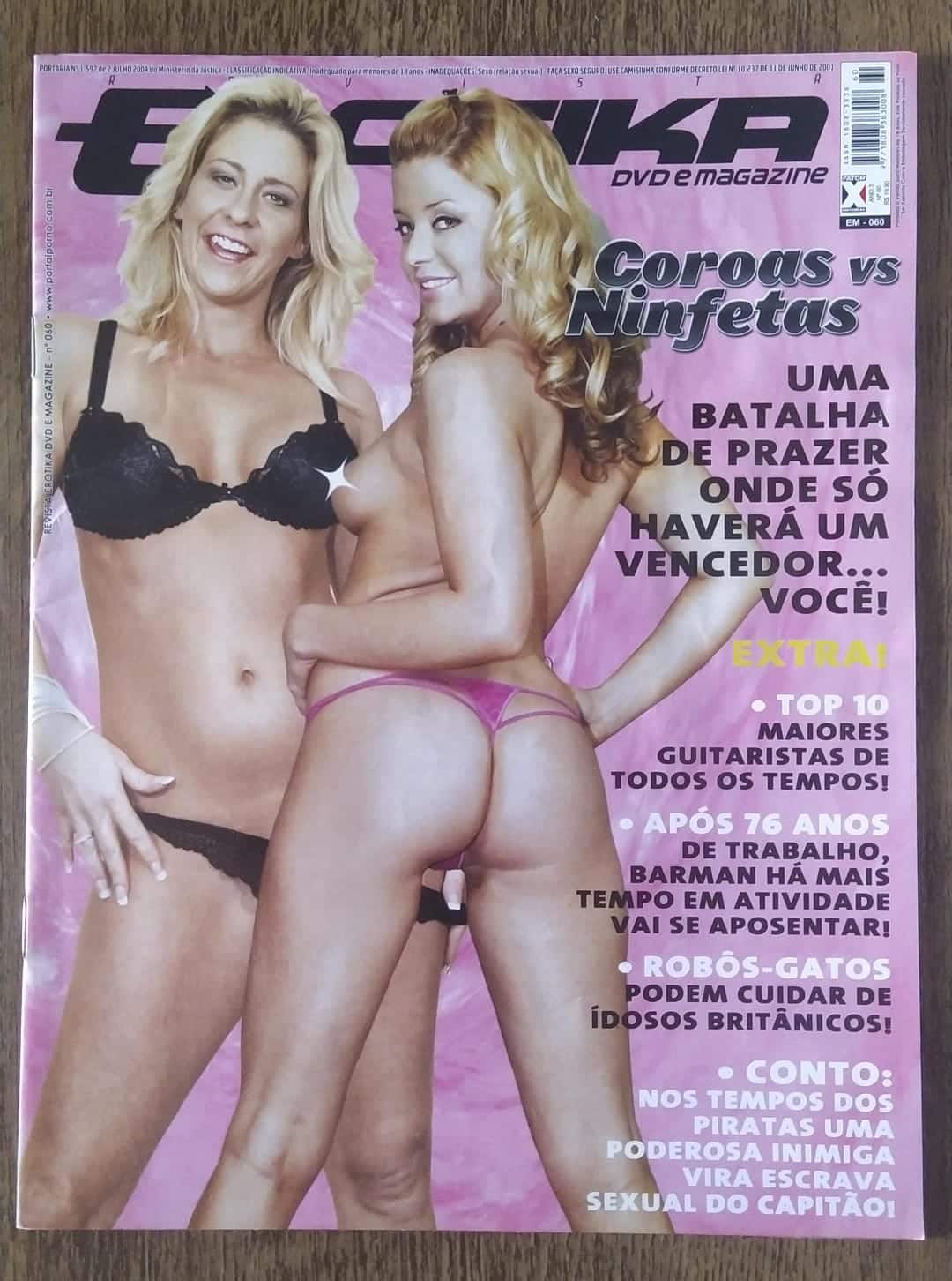 | Casa do Colecionador Duas revistas Erotika - (sem os dvds)