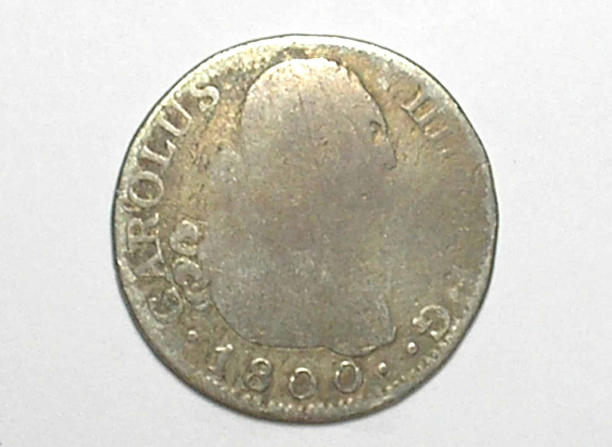 | Casa do Colecionador Espanha) 2 Reales - 1800-M (mf) / Carolus IIII / Prata / M600