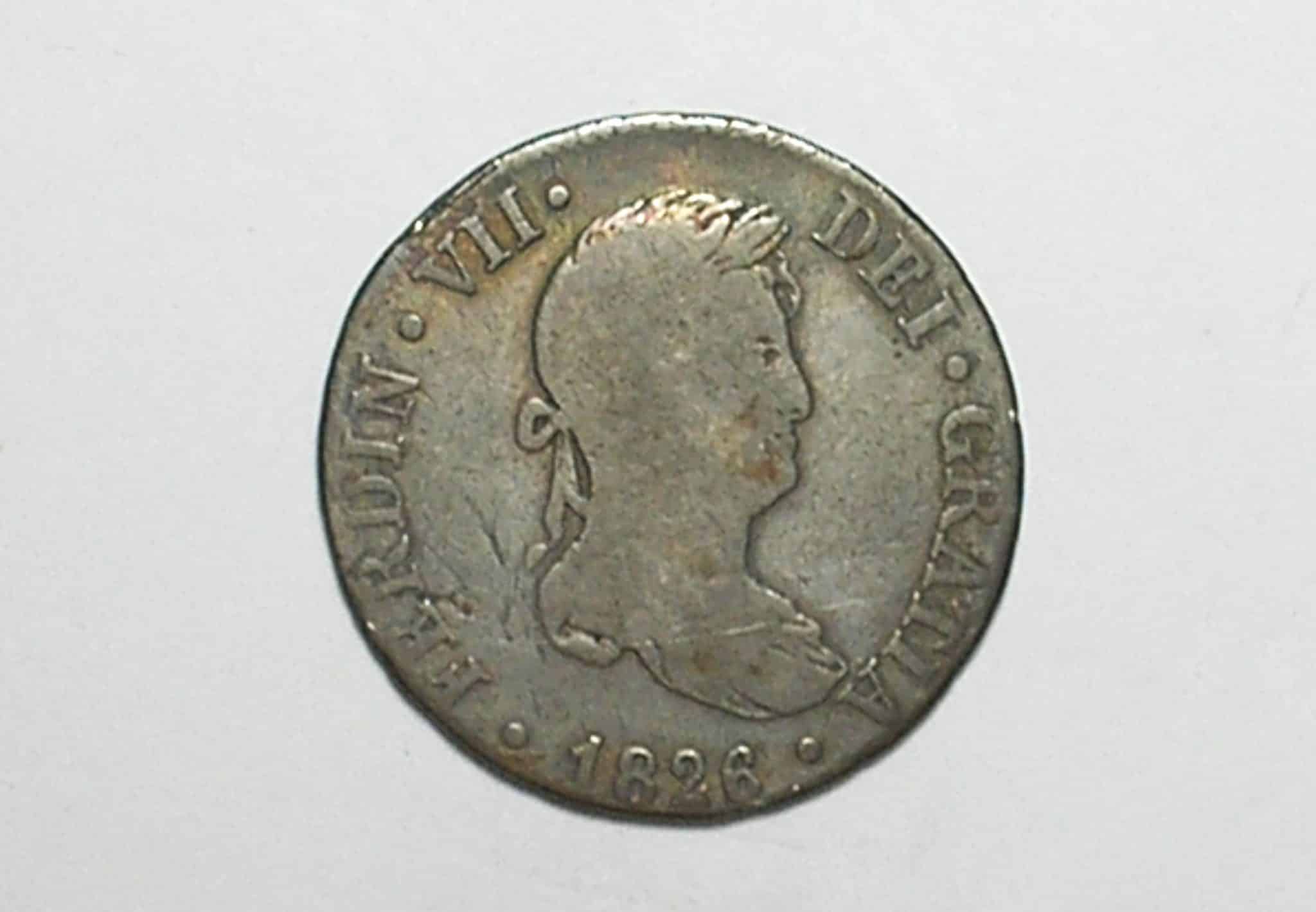| Casa do Colecionador Espanha) 2 Reales - 1826-S (Jb) / Ferdin VII / Mbc / Prata / M600.1
