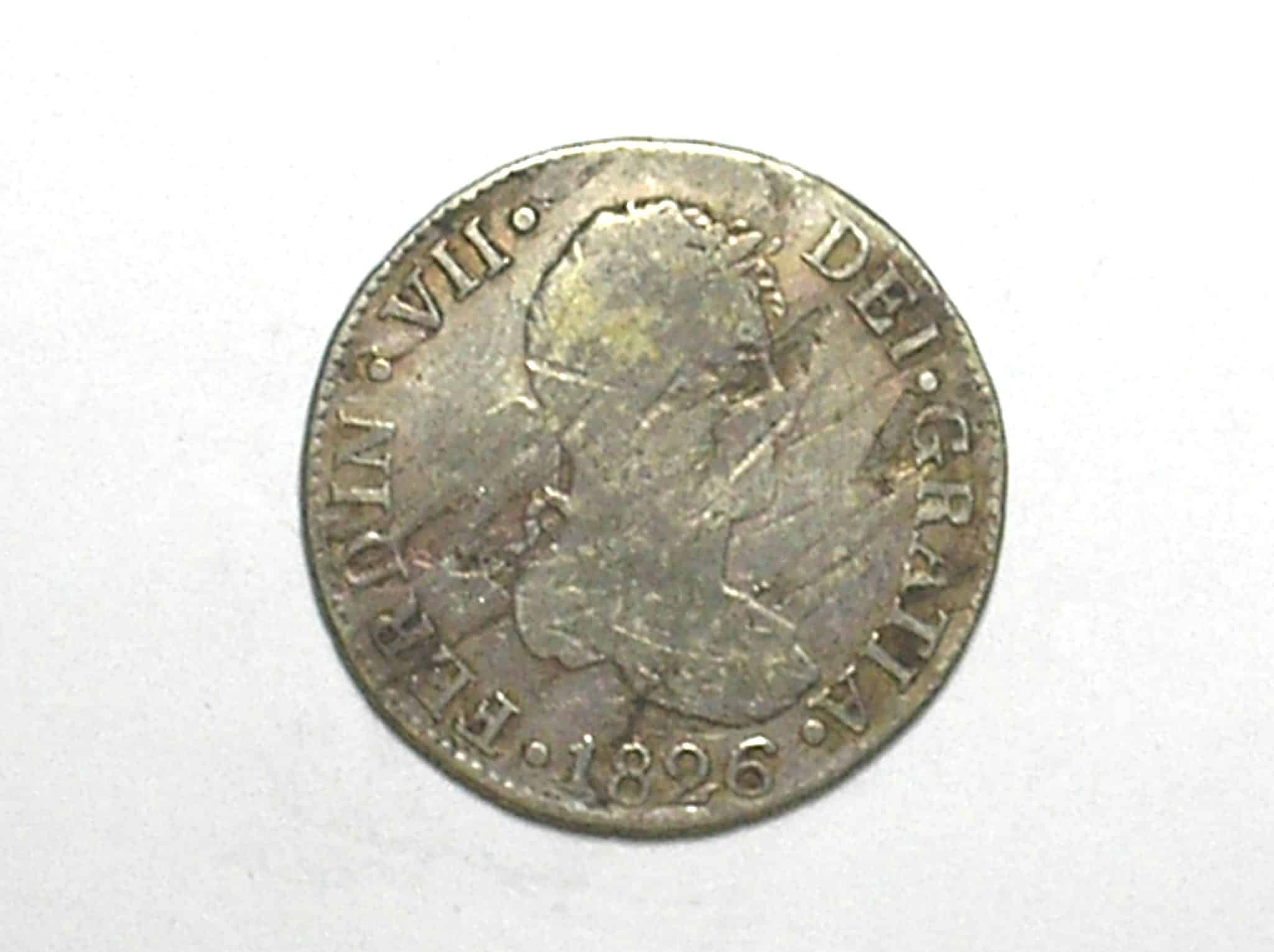 | Casa do Colecionador Espanha) 2 Reales - 1826-S (Jb) / Ferdin VII / Mbc / Prata / M600.3