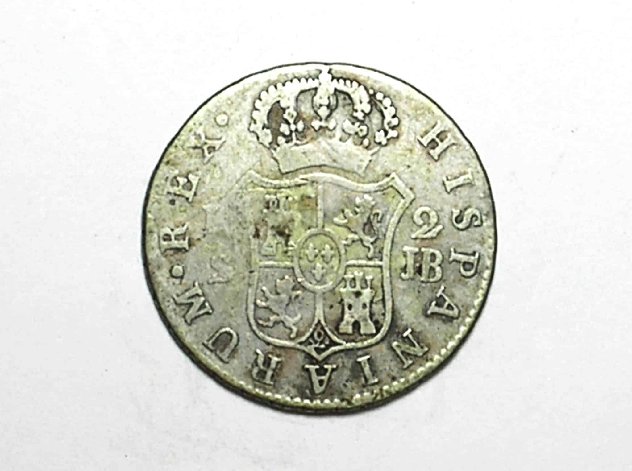 | Casa do Colecionador Espanha) 2 Reales - 1826-S (Jb) / Ferdin VII / Mbc / Prata / M600.3