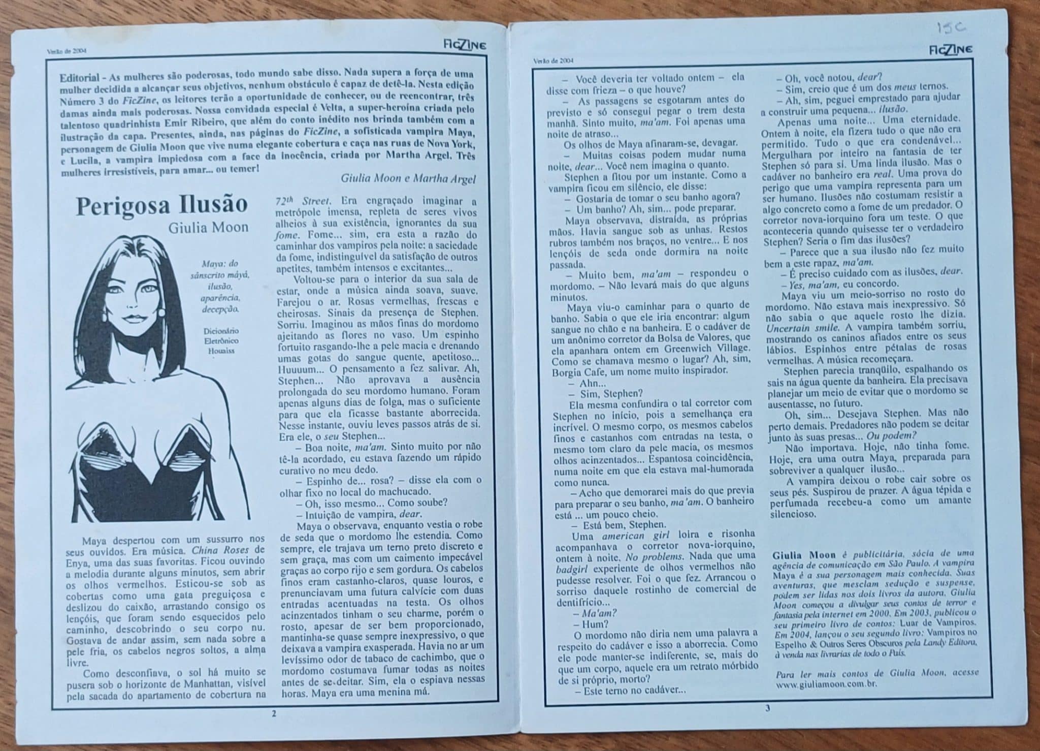 | Casa do Colecionador Ficzine Zine de terror 3. Mulheres superpoderosas. Volta Maya Lucila.
