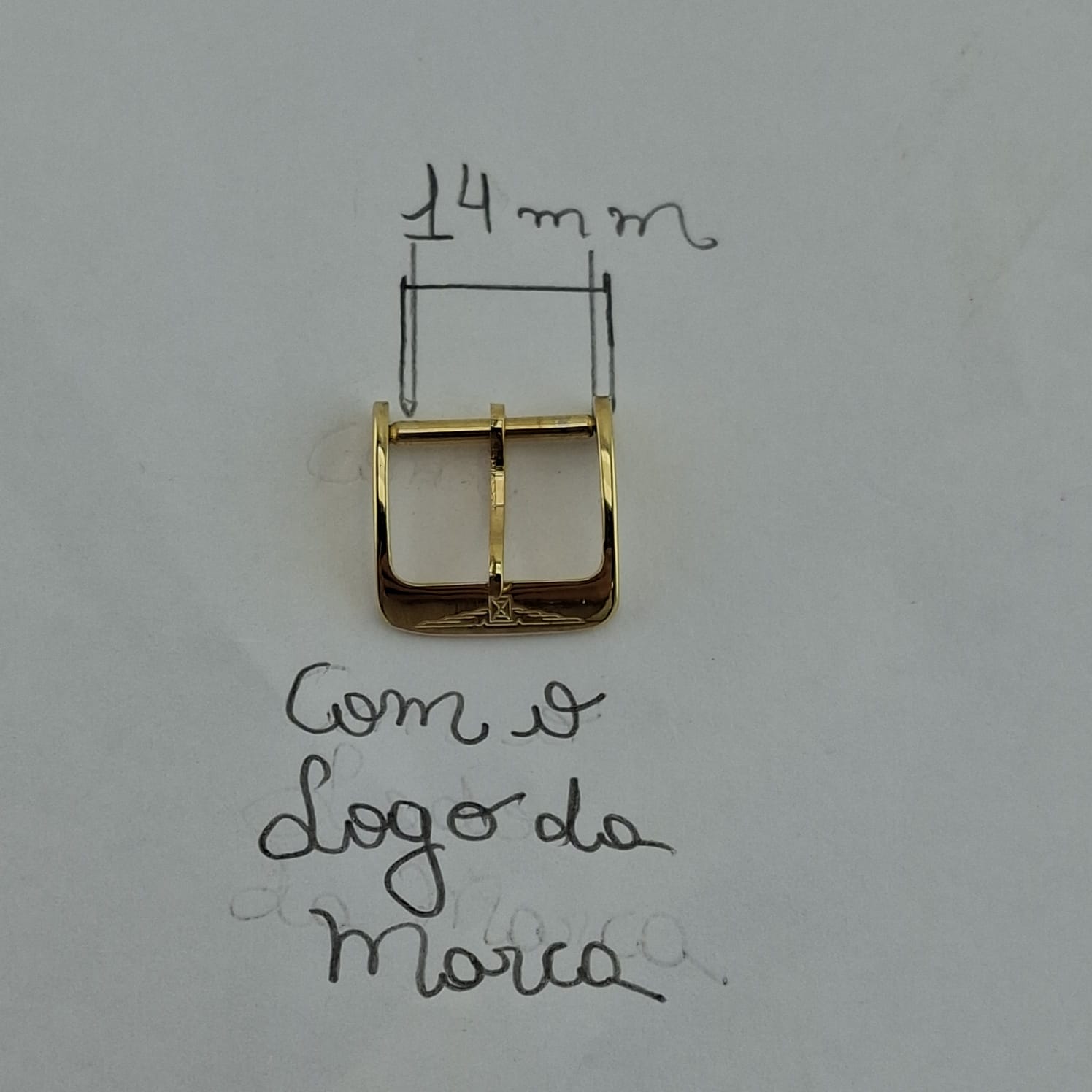 | Casa do Colecionador Fivela Longines Com Logo Tam 14 mm Banho 18 k