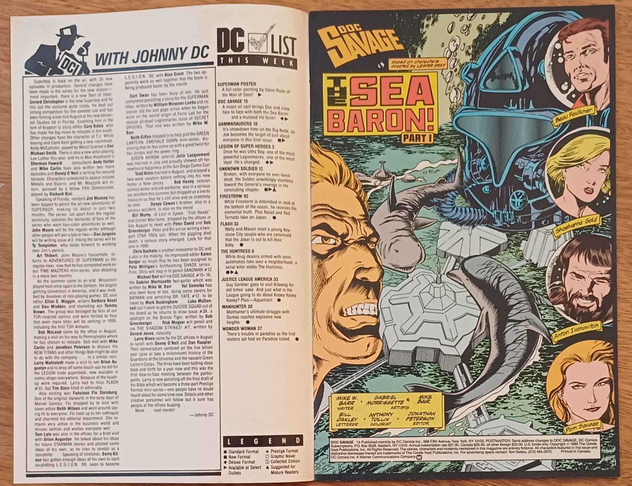 | Casa do Colecionador G26g. Gibi Doc Savage 15 ed DC 1989 em inglês. The sea baron.