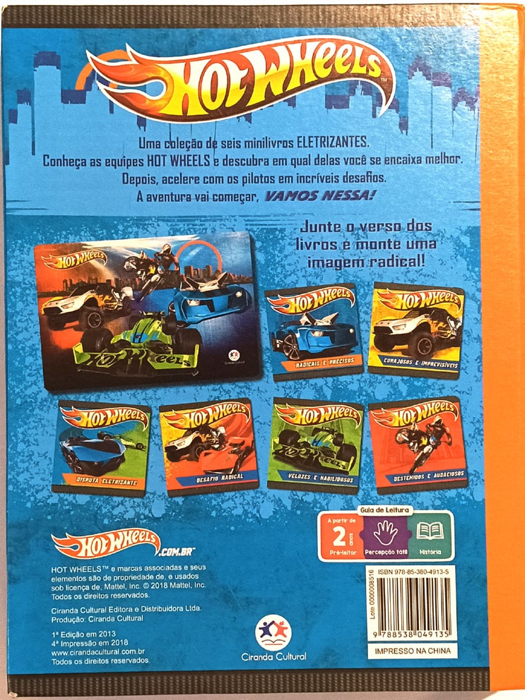 | Casa do Colecionador Hot Wheels, com 6 livros cartonados. Ciranda Cultura – 2018