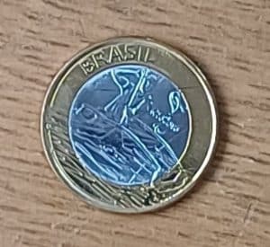Moeda Brasil Olimpíadas 2016. Remo Flor de cunho.