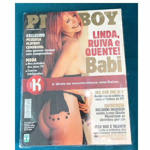 | Casa do Colecionador Playboy Babi - Linda, Ruiva e Quente - No 338 - Ano 2003- Revista Lacrada