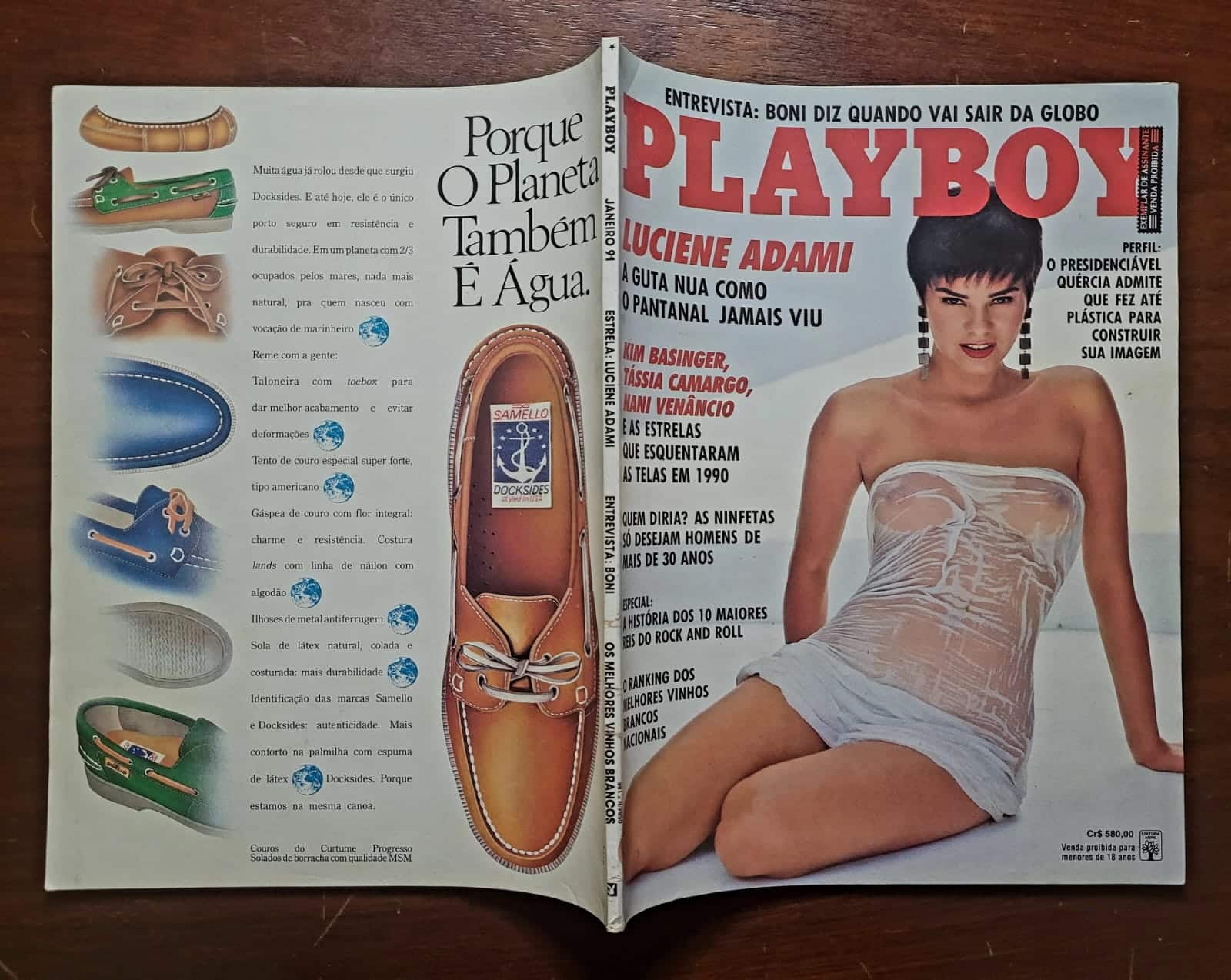 | Casa do Colecionador Playboy Nº 186 | Janeiro/1991 | Luciene Adami | Exemplar de Assinante | Pôster de Kerri Kendall