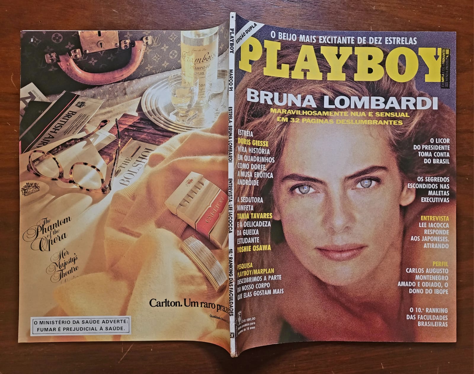 | Casa do Colecionador Playboy Nº 188 | Março/1991 | Bruna Lombardi | Edição Dupla | Suplemento Especial de 32 Páginas